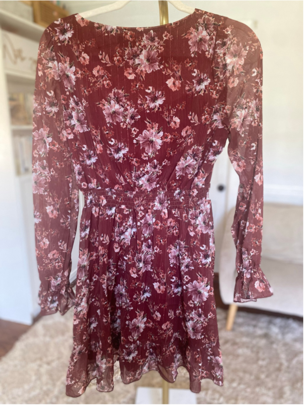Altar’d State Floral Mini Dress Coquette Romantic Boho Coquette Parisian Scandi - Picture 3 of 6